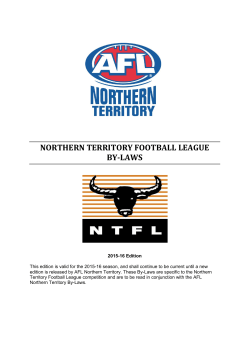 northern territory football league by-laws
