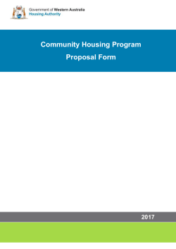 Community Housing Proposal Form