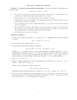 Econ 101A &mdash; Problem Set 1 Solution Problem 1. Univariate