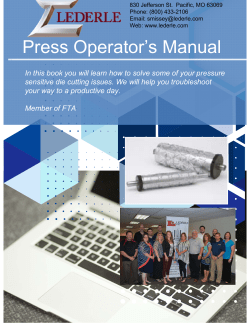 Press Operator`s Manual