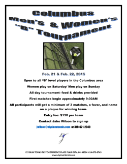 Open to all &ldquo;B&rdquo; level players in the Columbus area Women play on