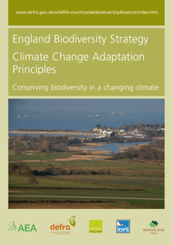 England Biodiversity Strategy Climate Change Adaptation Principles