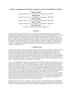 Radiance computations for Planetary Atmospheres under Non