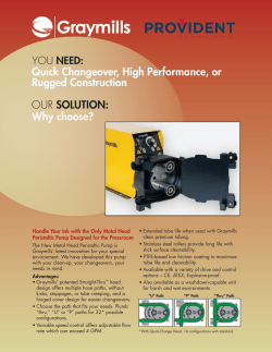 Quick Changeover, High Performance, or Rugged