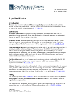 Expedited Review