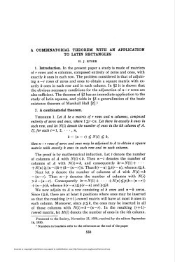 a combinatorial theorem with an application to latin rectangles