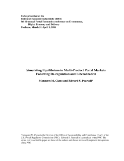 Simulating Equilibrium in Multi-Product Postal Markets Following De