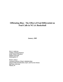 Officiating Bias: The Effect of Foul Differential on Foul Calls in NCAA