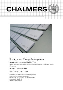Strategy and Change Management