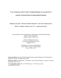 X-ray structures of the N and C-terminal domains of a