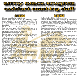 army black knights assistant coaching staff