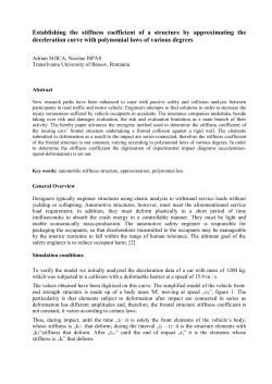 Determinarea coeficientului de rigiditate al unei structuri prin diverse