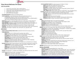 Three-Person Crew Pre-Game