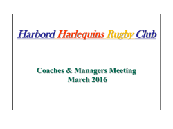 HHRC Coaches and Managers Presentation 2016