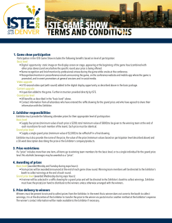 ISTE Game Show terms and conditions