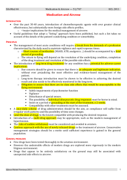 Medication and Aircrew