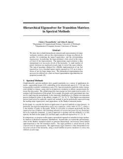 Hierarchical Eigensolver for Transition Matrices in Spectral Methods