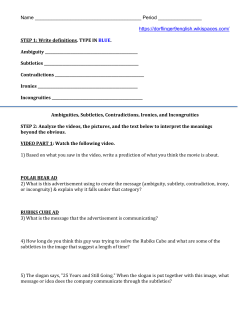 11) Which of the following items best describes contradictions and