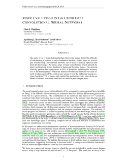 move evaluation in go using deep convolutional neural networks