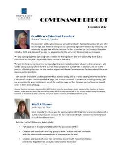Governance Report - University of Alaska System