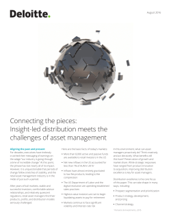 Connecting the pieces: Insight-led distribution meets the