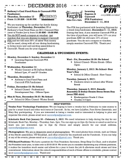 December 2016 Newsletter - Carrcroft Elementary School PTA