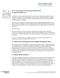 Crucial Public Relations Tips for Trade Show Success