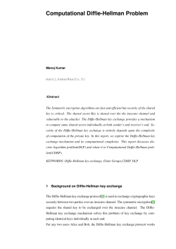 Computational Diffie-Hellman Problem