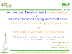 For Smart Cities - India Smart Grid Week 2016