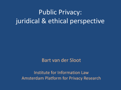 article 8 echr - Bart van der Sloot