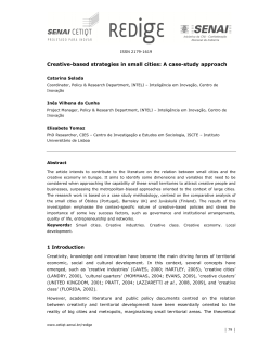 Creative-based strategies in small cities: A case-study approach