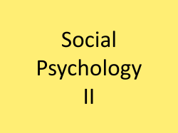 Social Psychology II - White Plains Public Schools