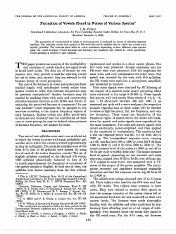 Perception of Vowels Heard in Noises of Various Spectra
