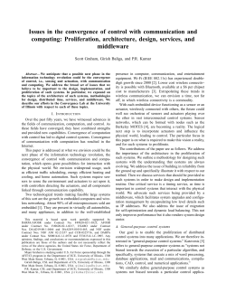 Issues in the convergence of control with communication and