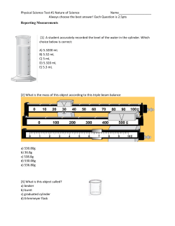 Physical Science Test #1 Nature of Science