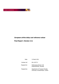 European airline delay cost reference values