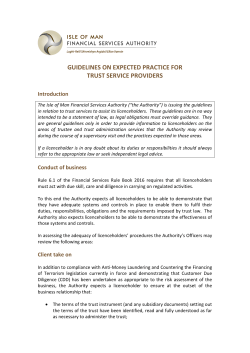 Guidelines on expected practice for Trust Service Providers