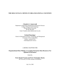DATA MINING AND MICRO THEORIES ABOUT THE ENVIRONMENT