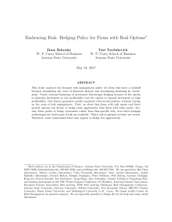 Hedging Policy for Firms with Real Options