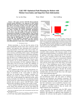 LQG-MP: Optimized Path Planning for Robots with Motion