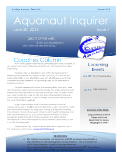 This past week we worked a lot with the swimmers on breastroke