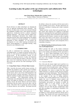 Learning to play the guitar at the age of interactive and collaborative