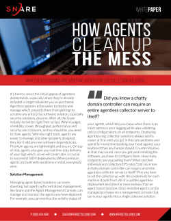 How Agents Clean up the Mess