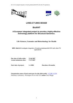 Implementation of the Knowledge Base Schema (BIOXHIT