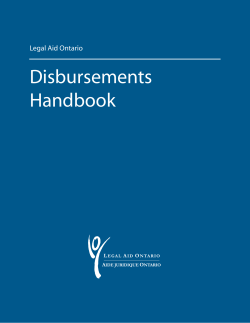 Disbursements Handbook