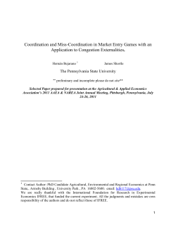 Coordination and Miss-Coordination in Market Entry Games with an