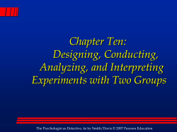 The Two-Group Design - Pearson Higher Education