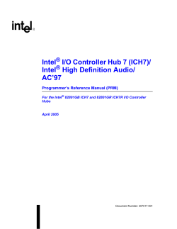 Intel&reg; I/O Controller Hub 7 (ICH7) Family External Design
