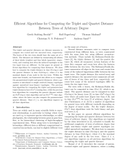 Efficient Algorithms for Computing the Triplet and Quartet Distance