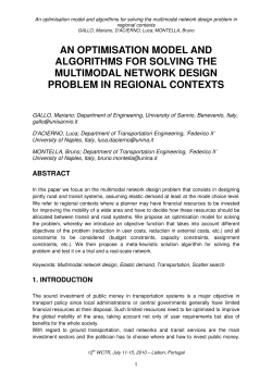 an optimisation model and algorithms for solving the
